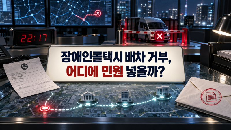 장애인콜택시 이용을 거부당하거나 배차가 안 되면 어디에 민원 넣을까?