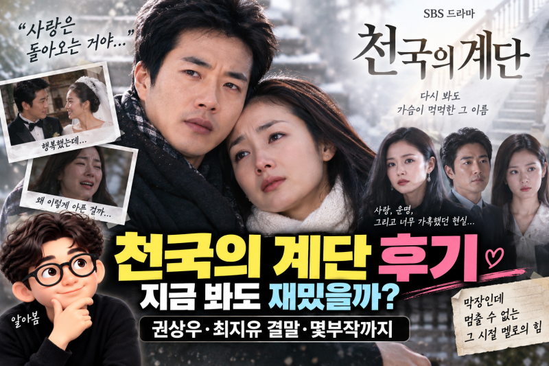 천국의 계단 후기, 지금 봐도 재밌을까? 권상우 최지우 결말·몇부작까지