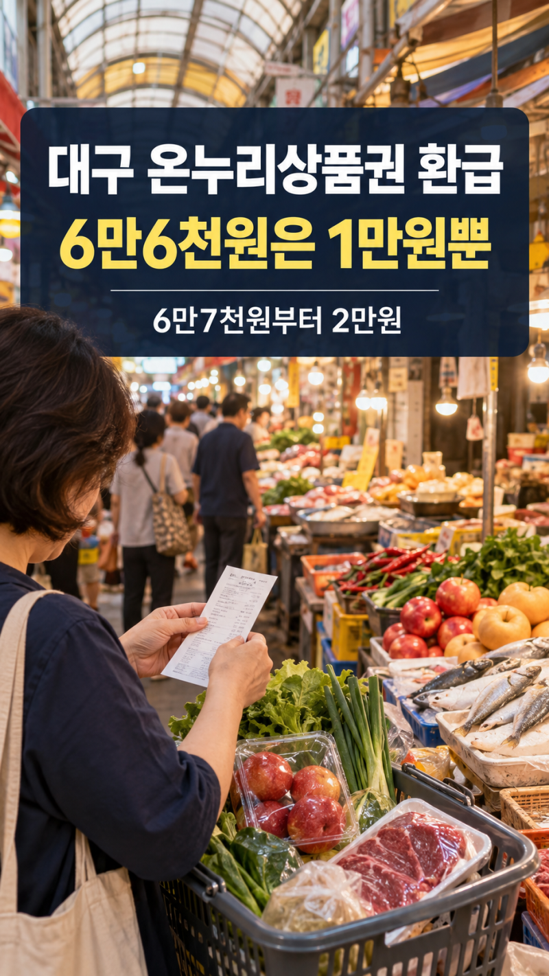 대구 온누리상품권 사용처 확인 필수｜아무 시장에서나 환급 안 됩니다