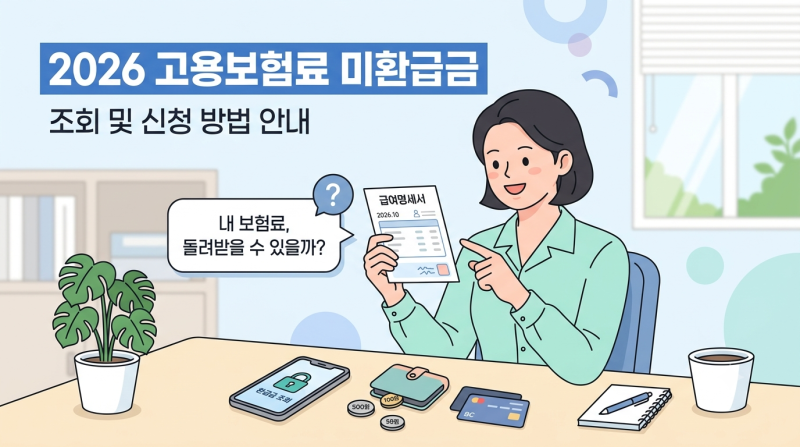 「2026 고용보험료 미환급금 조회｜내 보험료 환급 대상인지 확인하는 방법」
