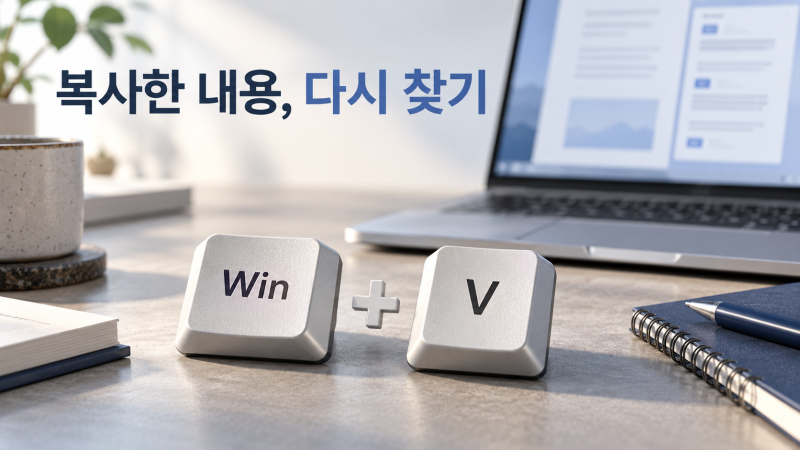 윈도우 클립보드 기록｜복사한 내용 찾는 Win+V 사용법