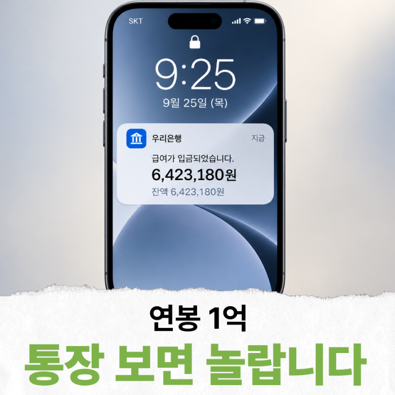 연봉 1억이면 많이 버는 거라 생각했는데... 실수령액 보면 그런 말 안 나올걸요?