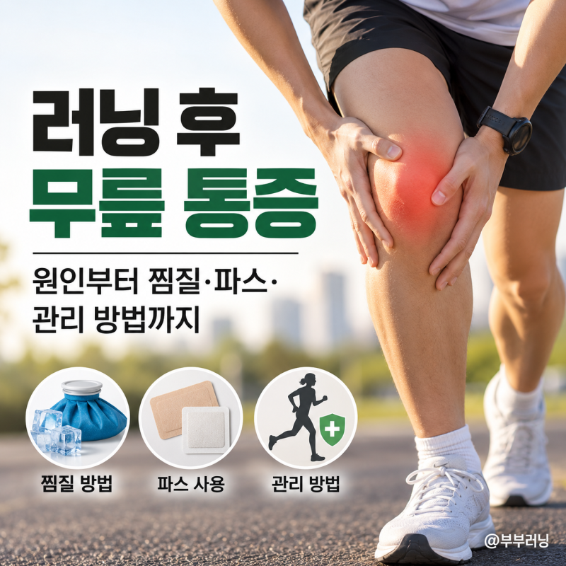 러닝 후 무릎 통증｜원인부터 찜질관리 방법까지