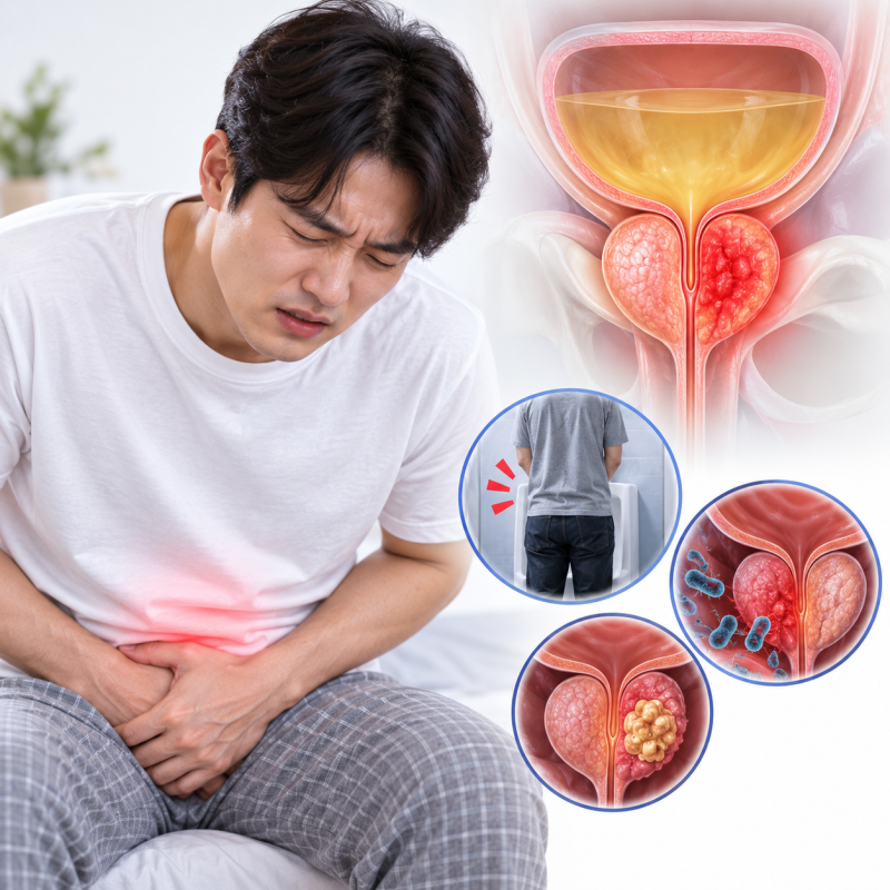전립선통증 원인 정리, 전립선암증상 전립선염증상 구분법까지