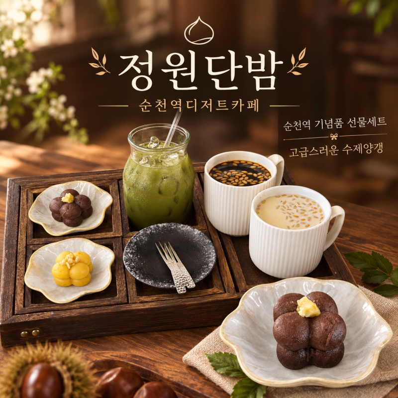 순천역카페 순천디저트맛집 정원단밤 솔직 후기