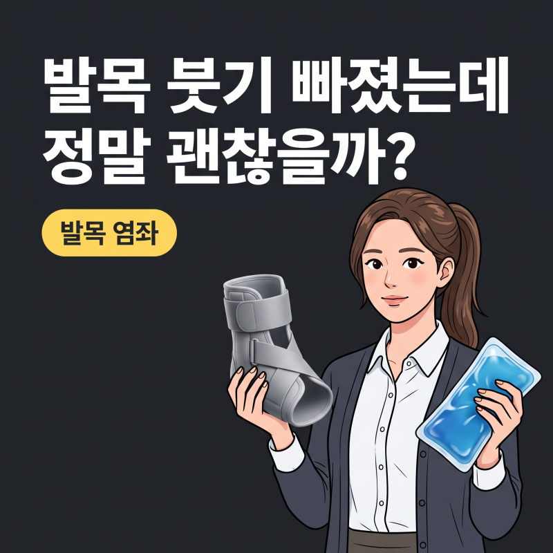 발목염좌, 걸을 수 있다고 안심하기 전 꼭 확인해야 할 3가지 신호