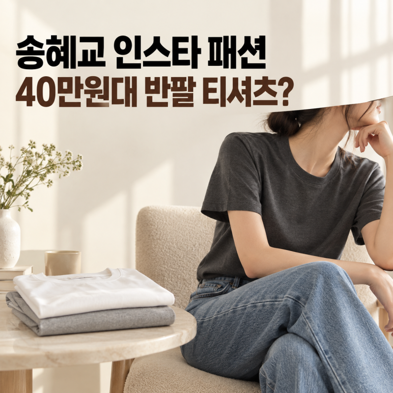 송혜교 인스타 일상패션, 40만원대 반팔 티셔츠 정체는 제임스펄스?