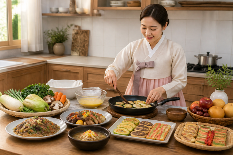 추석음식 송편·동그랑땡, 4인 가족 상차림 재료와 만드는 순서