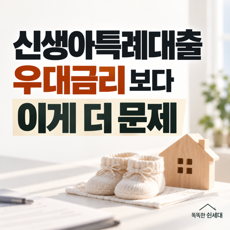 신생아특례대출, 우대금리보다 이게 더 문제