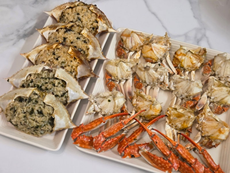 꽃게찜, 에어프라이어 꽃게구이 레시피ㅣ꽃게 손질부터 불닭마요 게딱지 볶음밥까지