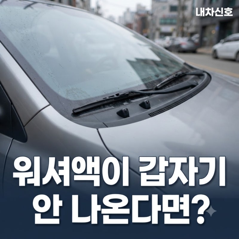 워셔액이 갑자기 안 나온다면? 계속 레버를 당기기 전에 확인하세요