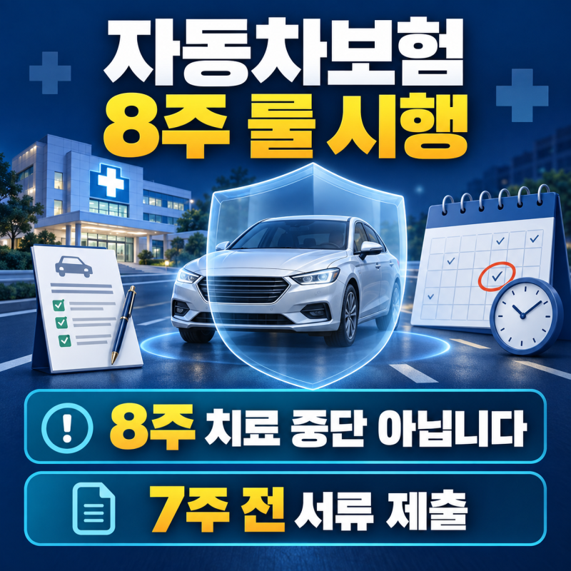 자동차보험 ‘8주 룰’ 시행—교통사고 경상환자의 장기치료와 합의금은 어떻게 달라질까