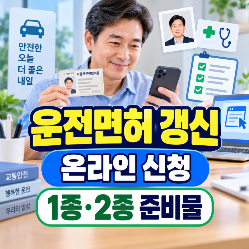 운전면허 갱신 방법｜온라인 신청·1종 2종 준비물·건강검진까지