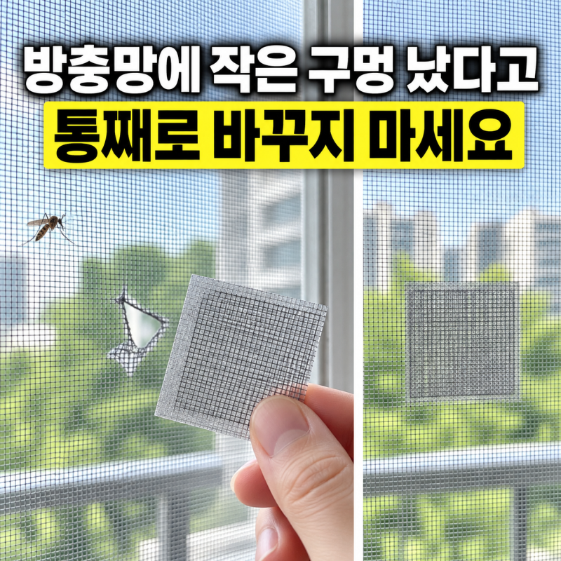 방충망에 작은 구멍 났다고 통째로 바꾸지 마세요