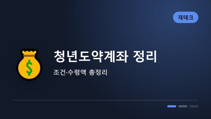 청년도약계좌 조건과 신청방법, 만기수령액까지 총정리