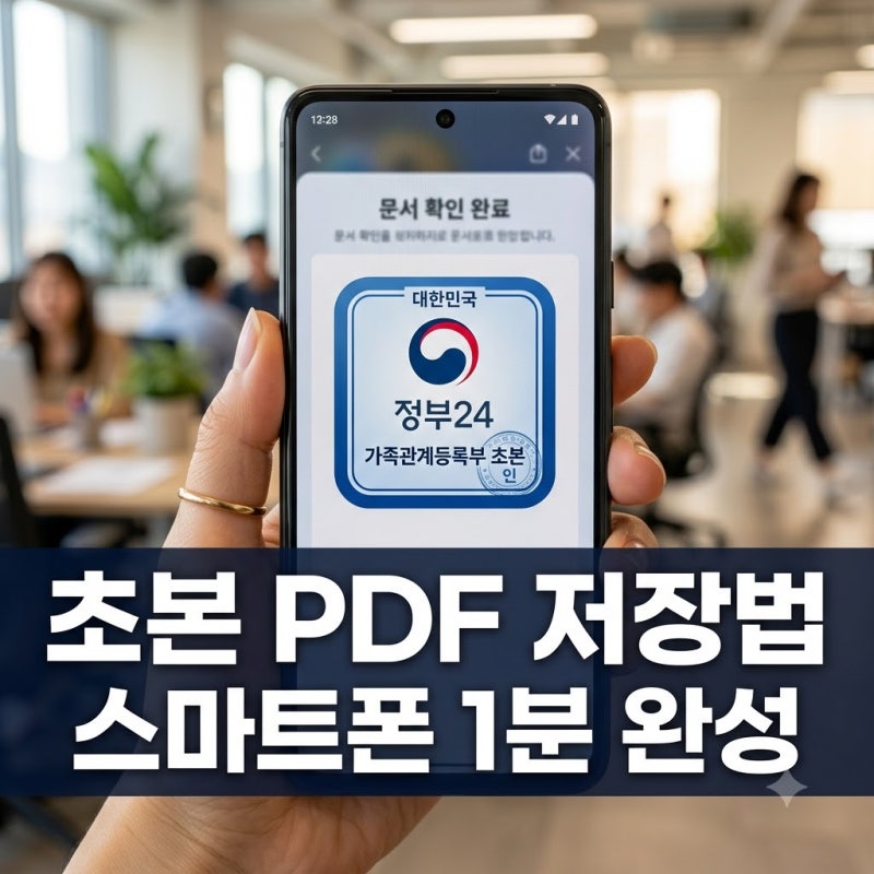 아직도 종이로 뽑으세요? 스마트폰에 저장하는 주민등록초본PDF 발급법
