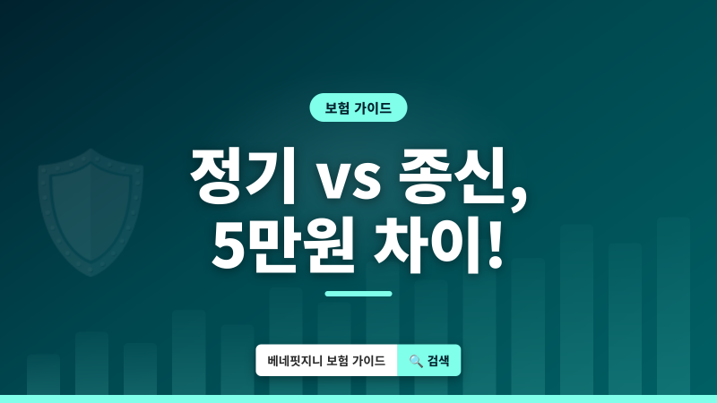 정기보험 vs 종신보험 | 월 5만원 차이, 내게 맞는 선택은?
