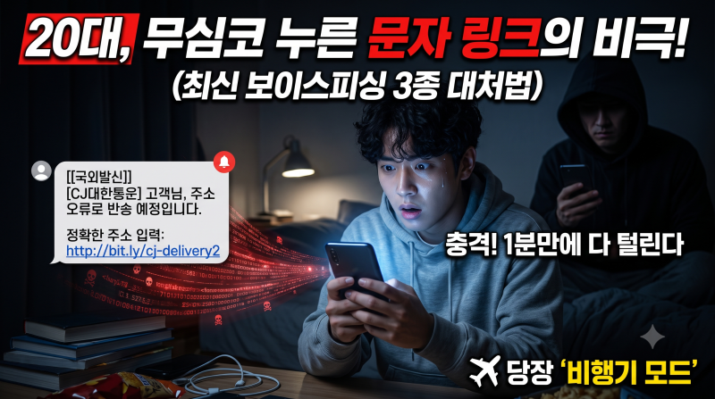 "설마 내가?" 20대도 1초 만에 털리는 신종 보이스피싱 수법 3가지와 대처법