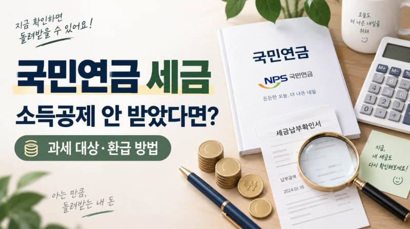 국민연금 세금, 소득공제 안 받았다면?｜과세 대상·환급 방법