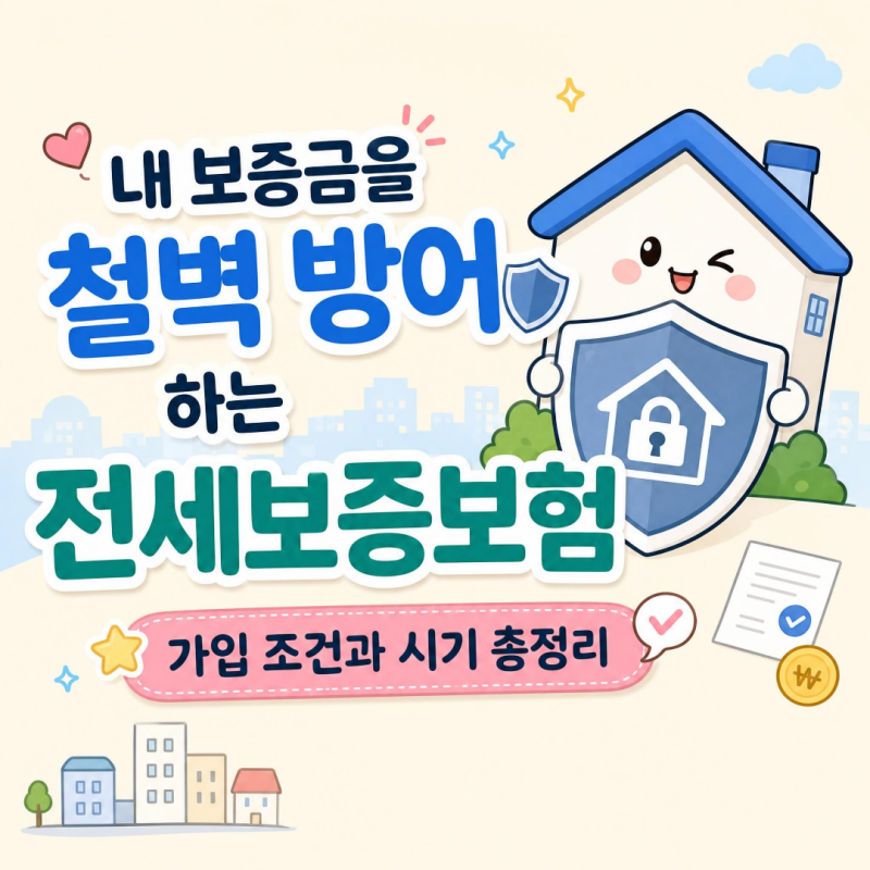 전세보증보험 가입 조건, 가입 시기, 보증금 한도 등 총정리