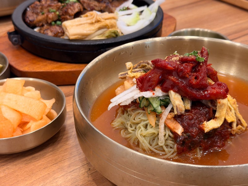 용인 수지 동천동 맛집 가족모임 단체회식하기 좋은 냉면 갈비탕 한식집 추천 :: 교동면옥 용....