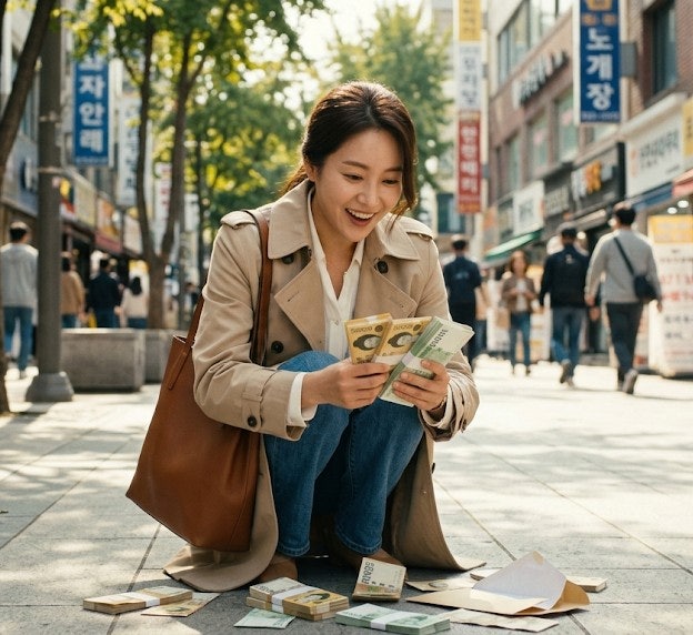 길 가다가 돈다발 줍는 꿈을 꿨다면?