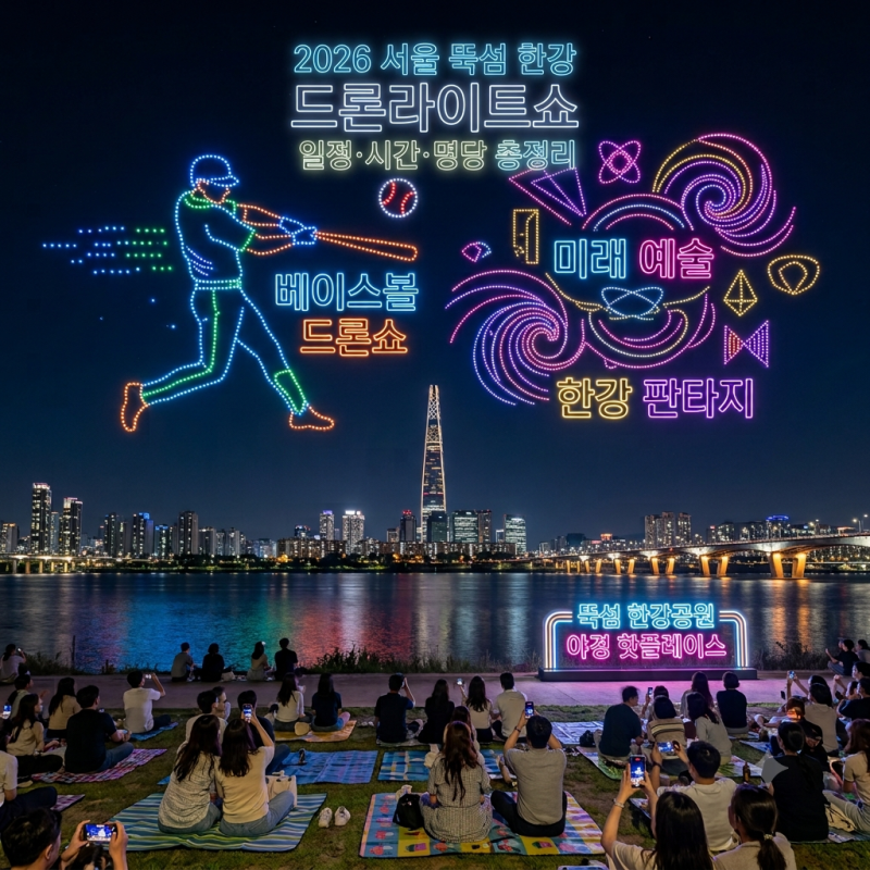 2026 서울 뚝섬 한강 드론쇼 일정·공연시간·명당 위치 총정리 (+주차 실패 없는 꿀팁 & 준비물....