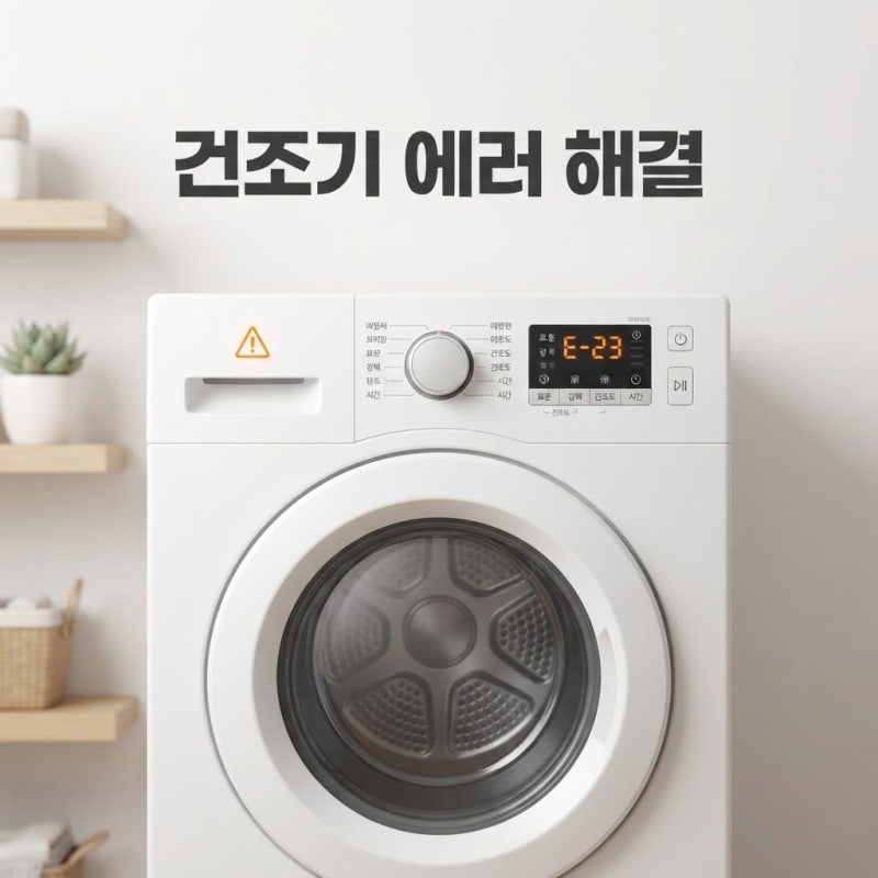 빨래 말리다 멈춘 건조기 에러 표시 뜰 때 확인할 것과 대처법