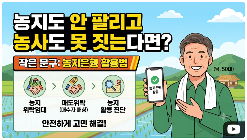 5편) 농지법, 농사 못 짓고 농지도 안 팔린다면?｜농지은행 위탁임대·매도위탁 알아보기