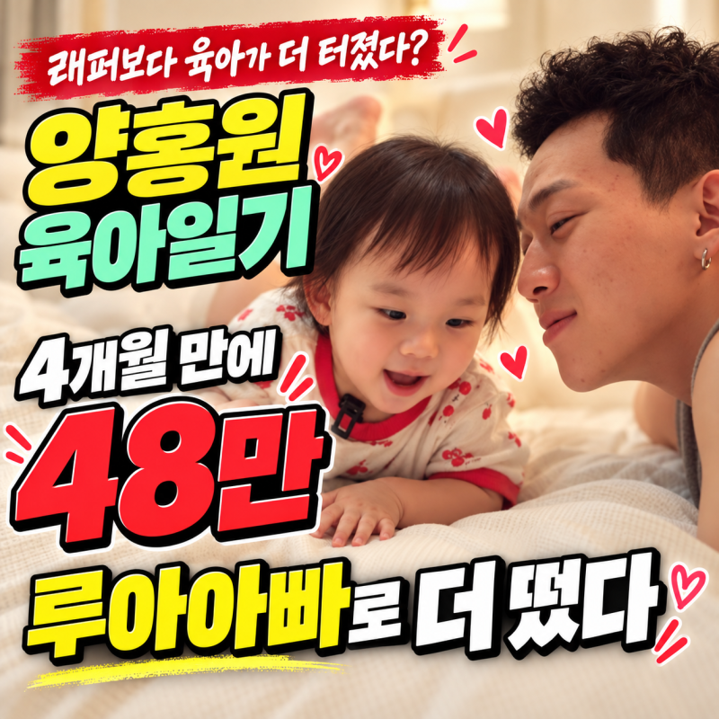 “래퍼 영상보다 육아가 더 터졌다” 양홍원, 4개월 만에 48만 모은 이유