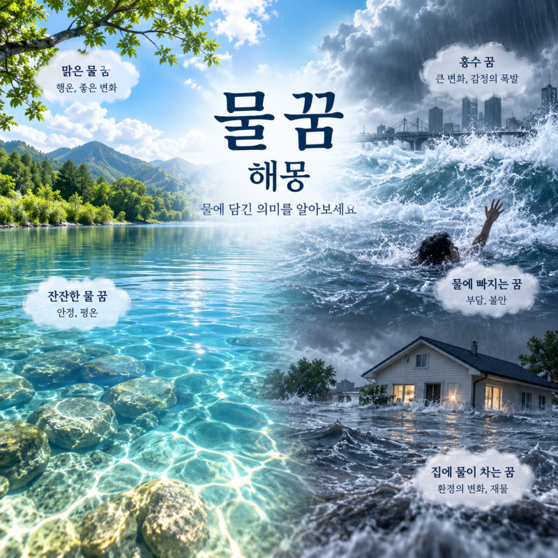 물 꿈 해몽(맑은 물부터 홍수·물에 빠지는 꿈까지 의미 정리)