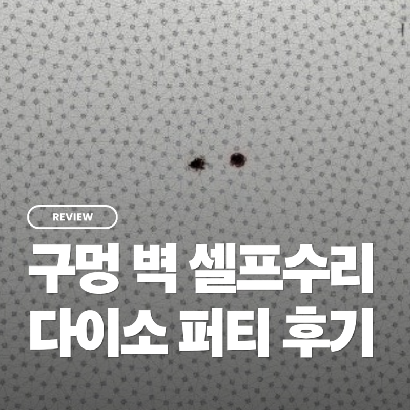 벽 구멍 메우기 다이소 퍼티 빠데 셀프 보수 후기