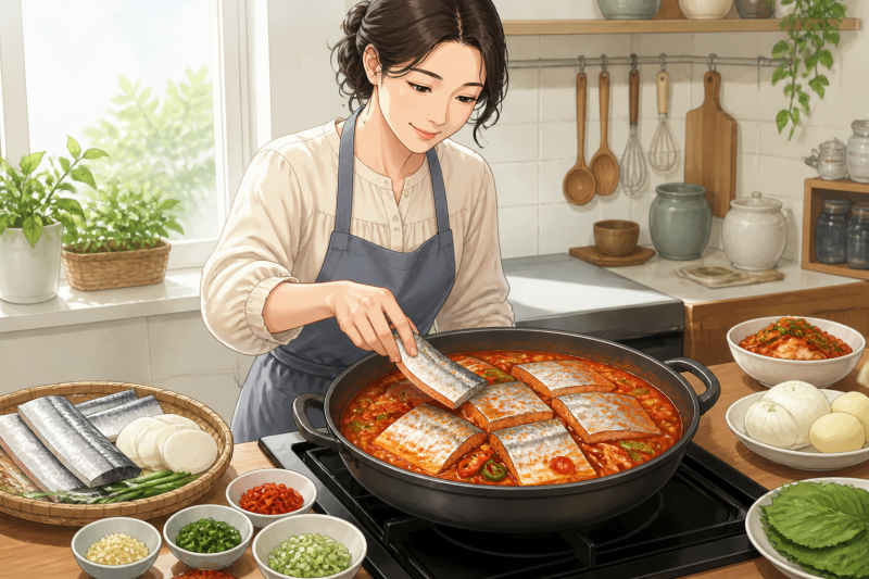 갈치조림황금레시피 양념이 갈치와 무에 잘 배는 순서