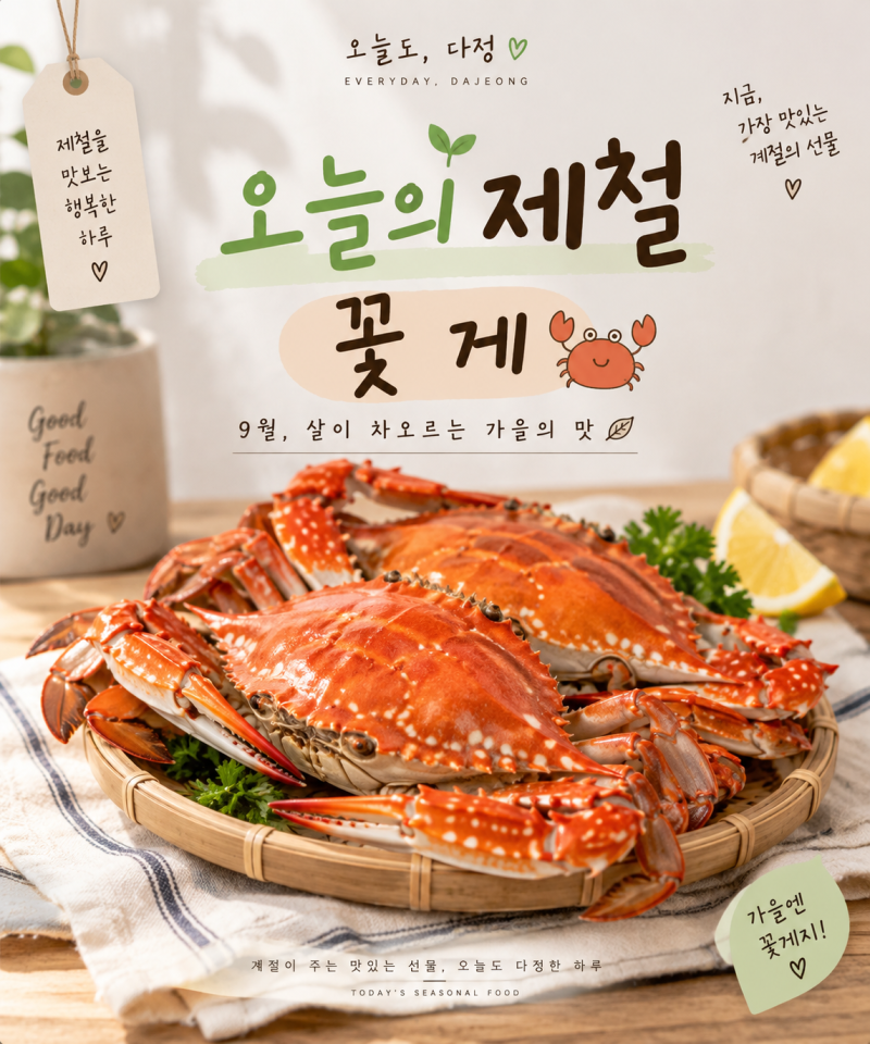 9월 제철음식 꽃게 가을 꽃게가 맛있는 이유부터 고르는 법까지