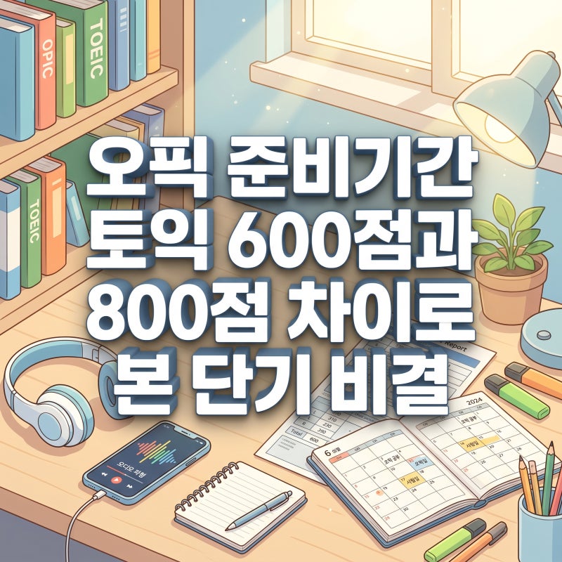 오픽 준비기간 토익 600점과 800점 차이로 본 단기 비결