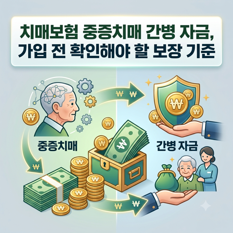치매보험 중증치매 간병 자금, 가입 전 확인해야 할 보장 기준