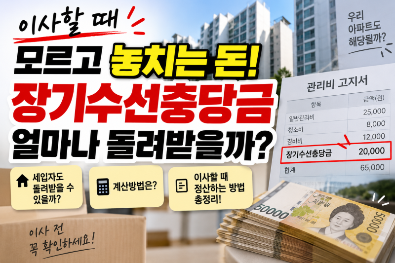 아파트 장기수선충당금 반환받는 방법은? 세입자 이사할 때 꼭 챙기세요!!