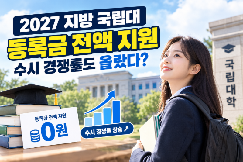 2027 지방 국립대 등록금 무료 총정리｜지원 대상부터 수시 경쟁률까지