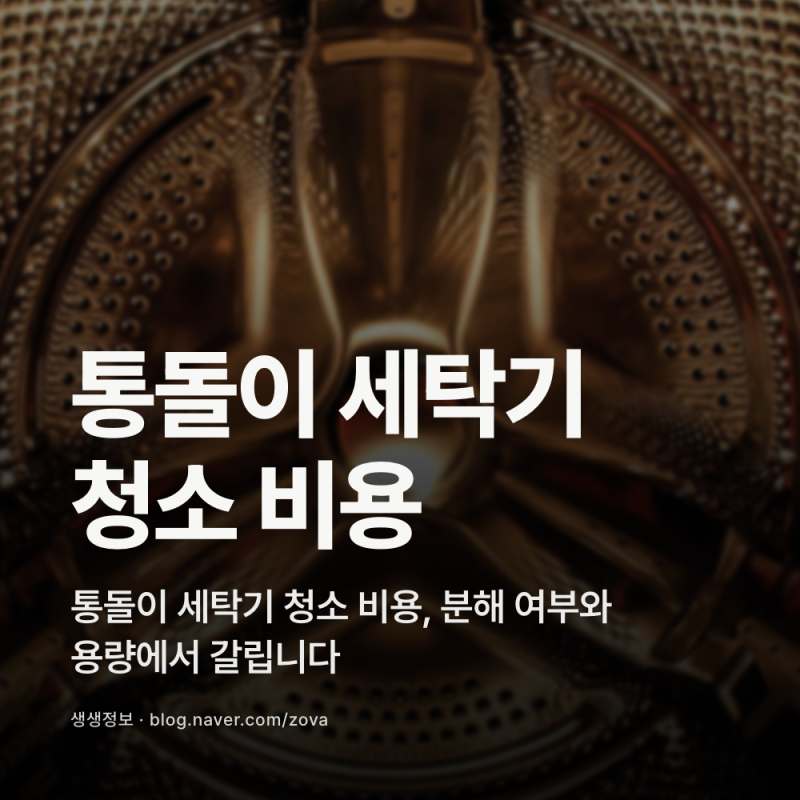 통돌이 세탁기 청소 비용, 분해 여부와 용량에서 갈립니다