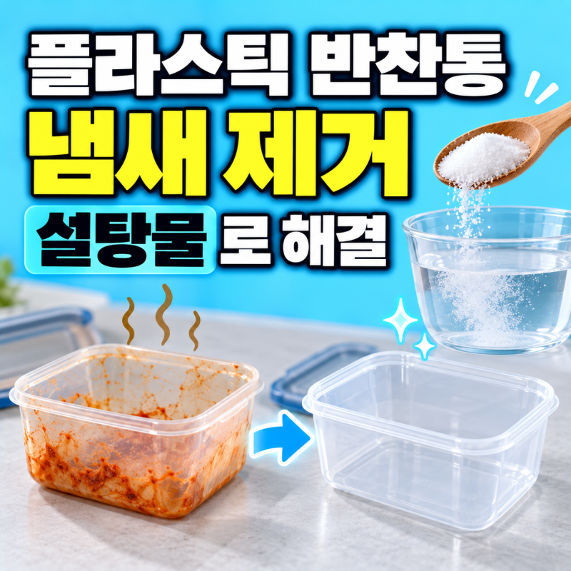 플라스틱 반찬통 냄새 제거 설탕물을 이용한 탈취 원리와 냄새 없애는 법