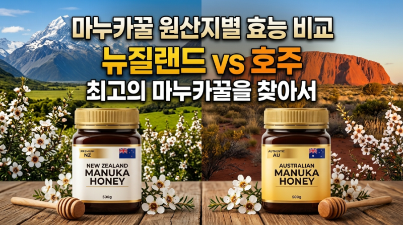 마누카꿀 효능 비교! 뉴질랜드산 vs 호주산, 무조건 뉴질랜드가 좋을까?