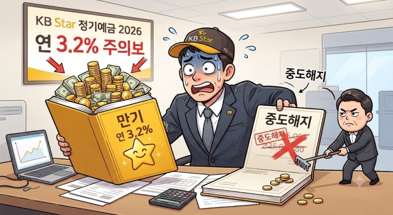 KB Star 정기예금 금리 2026, 연 3.2%보다 먼저 갈리는 만기·중도해지 조건