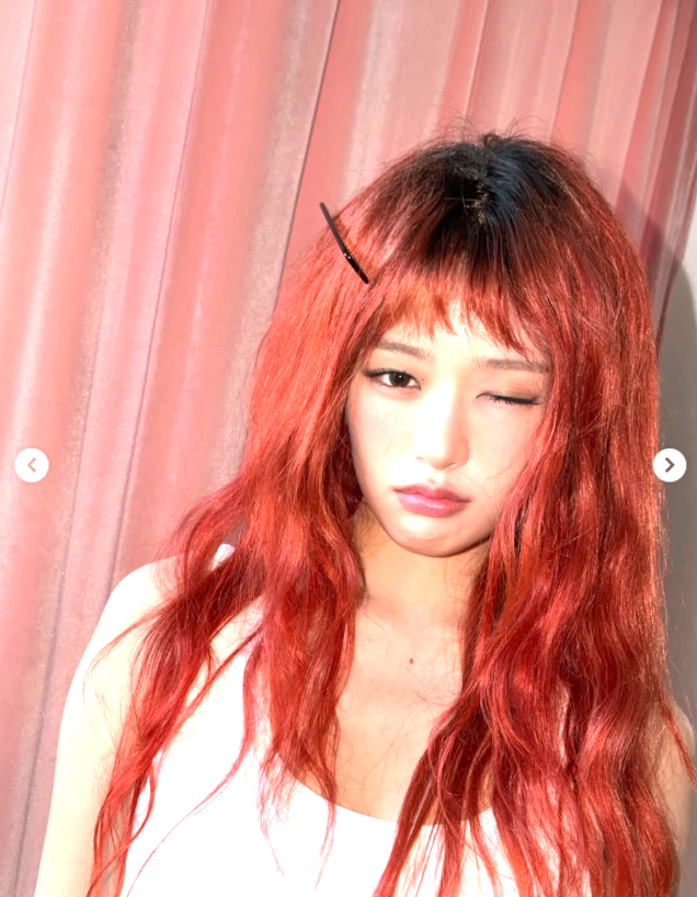 아이브 안유진 빨간머리 다시 봐도 너무 예뻐 깜찍한 빨간머리 안