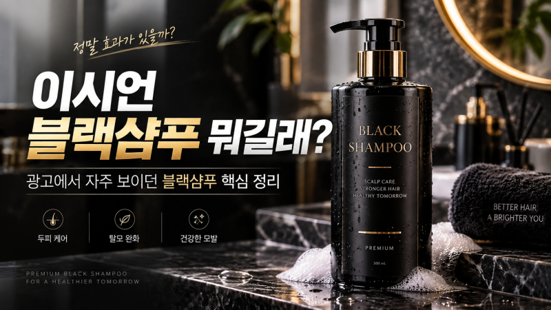 이시언 블랙샴푸 뭐길래? 제대로 탈모완화?