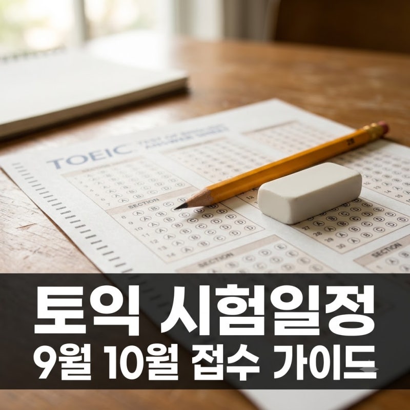 토익 시험일정 2026년 9월 10월 접수 방법과 응시료 꿀팁