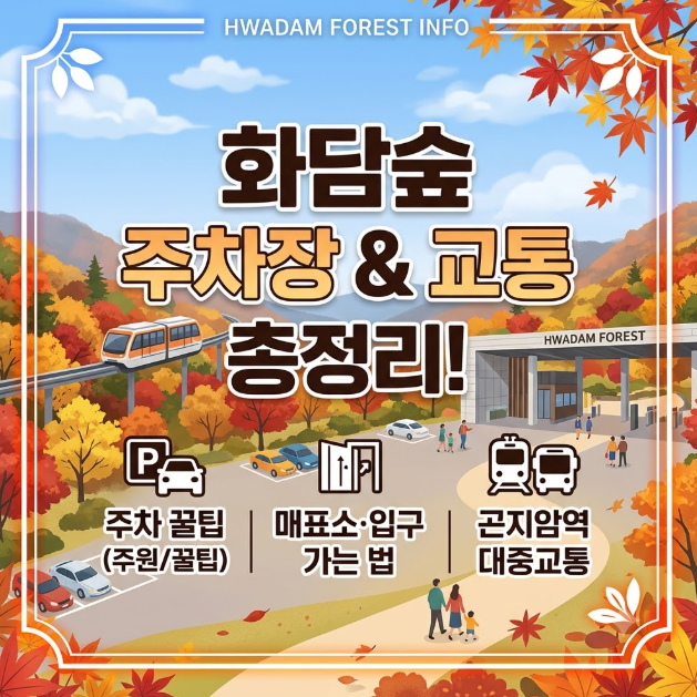 화담숲 주차장 어디에?｜주차 꿀팁·입구까지 가는법·곤지암역 대중교통 총정리
