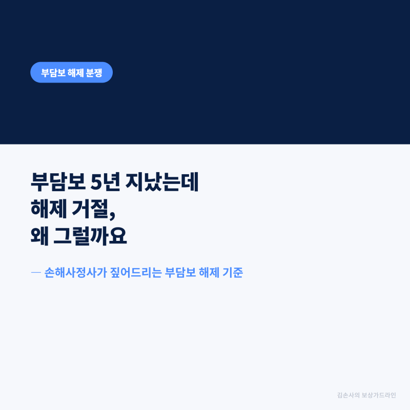 부담보 5년 지났는데 해제 거절, 왜 그럴까요?