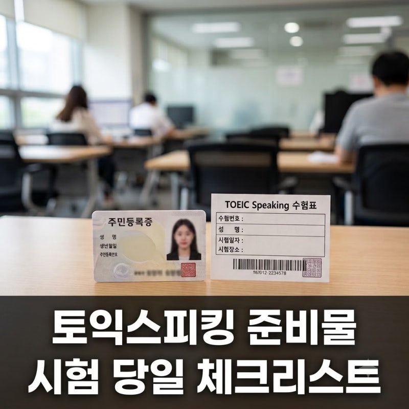 토익스피킹 준비물 필기구 챙겨야 할까? 규정 신분증 총정리