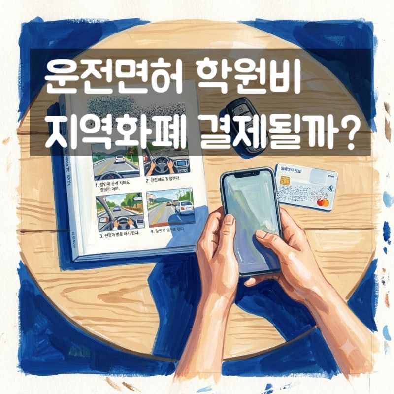 경기지역화폐로 운전면허 학원비 결제할 수 있을까? 사용 전 확인할 것