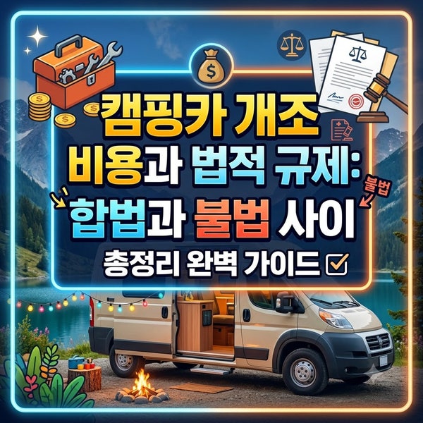 캠핑카 개조 비용과 법적 규제: 합법과 불법 사이 완벽 가이드